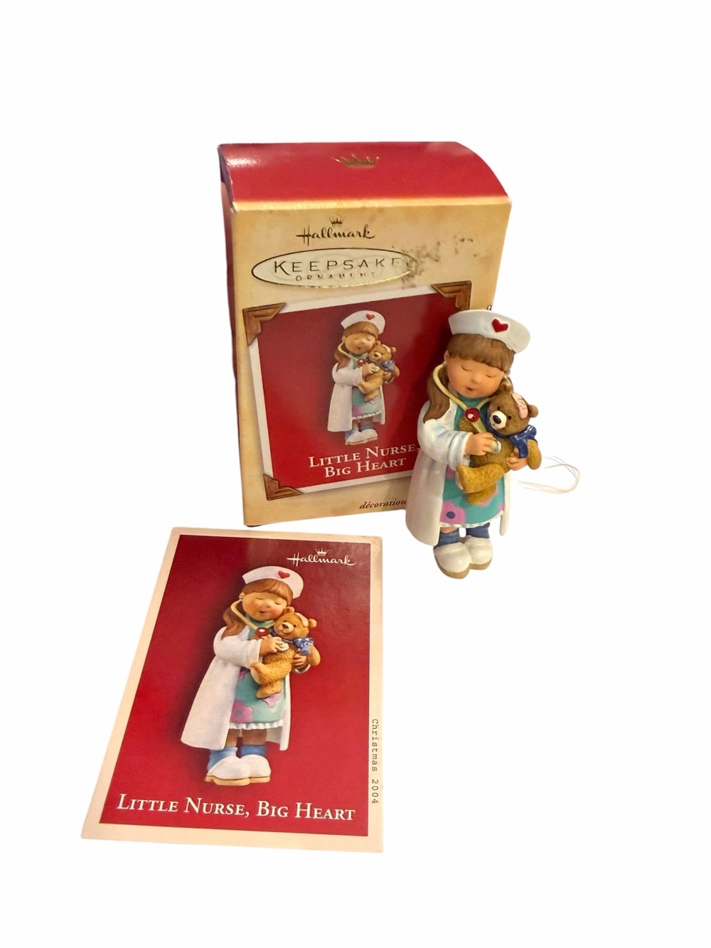 Hallmark Keepsake Ornament Little Nurse, Big Heart 2004 Holiday Memory Card
